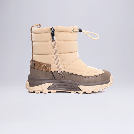 Çocuk Fermuarlı Kışlık Bot Bej