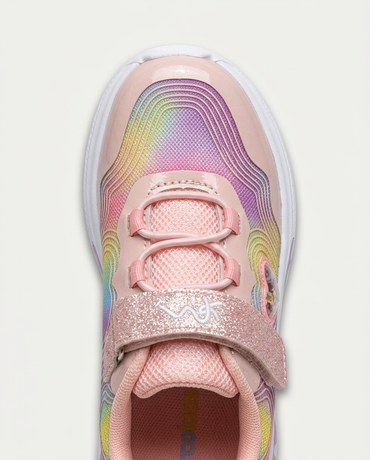 26Y910 Çocuk Filet Işıklı Spor Ayakkabı Pudra