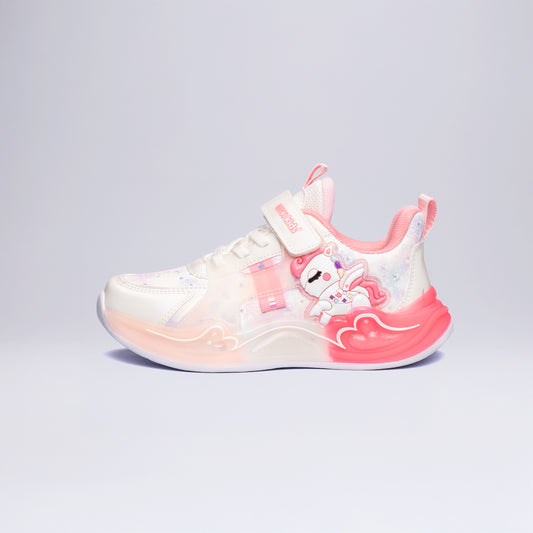 22693 Unicorn Desenli Çocuk Spor Ayakkabı Okul Öncesi PEMBE-BEJ