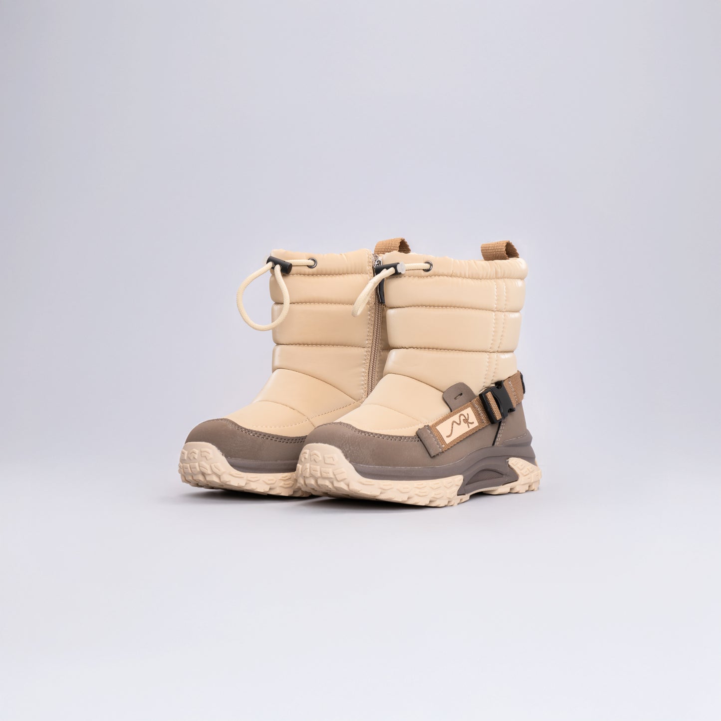 Çocuk Fermuarlı Kışlık Bot Bej