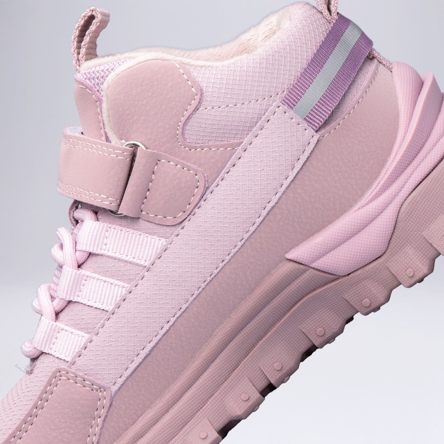 Çocuk Günlük Cırt Cırtlı Outdoor Spor Ayakkabı Okul Öncesi Lila