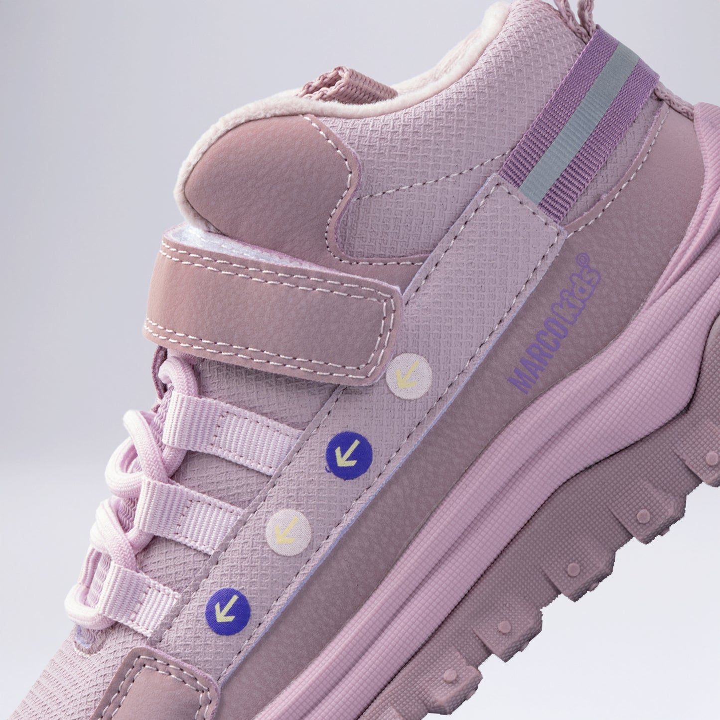 Çocuk Günlük Cırt Cırtlı Outdoor Spor Ayakkabı Okul Öncesi Lila