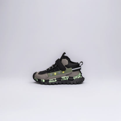 Çocuk Günlük Cırt Cırtlı Outdoor Spor Ayakkabı Okul Öncesi Siyah