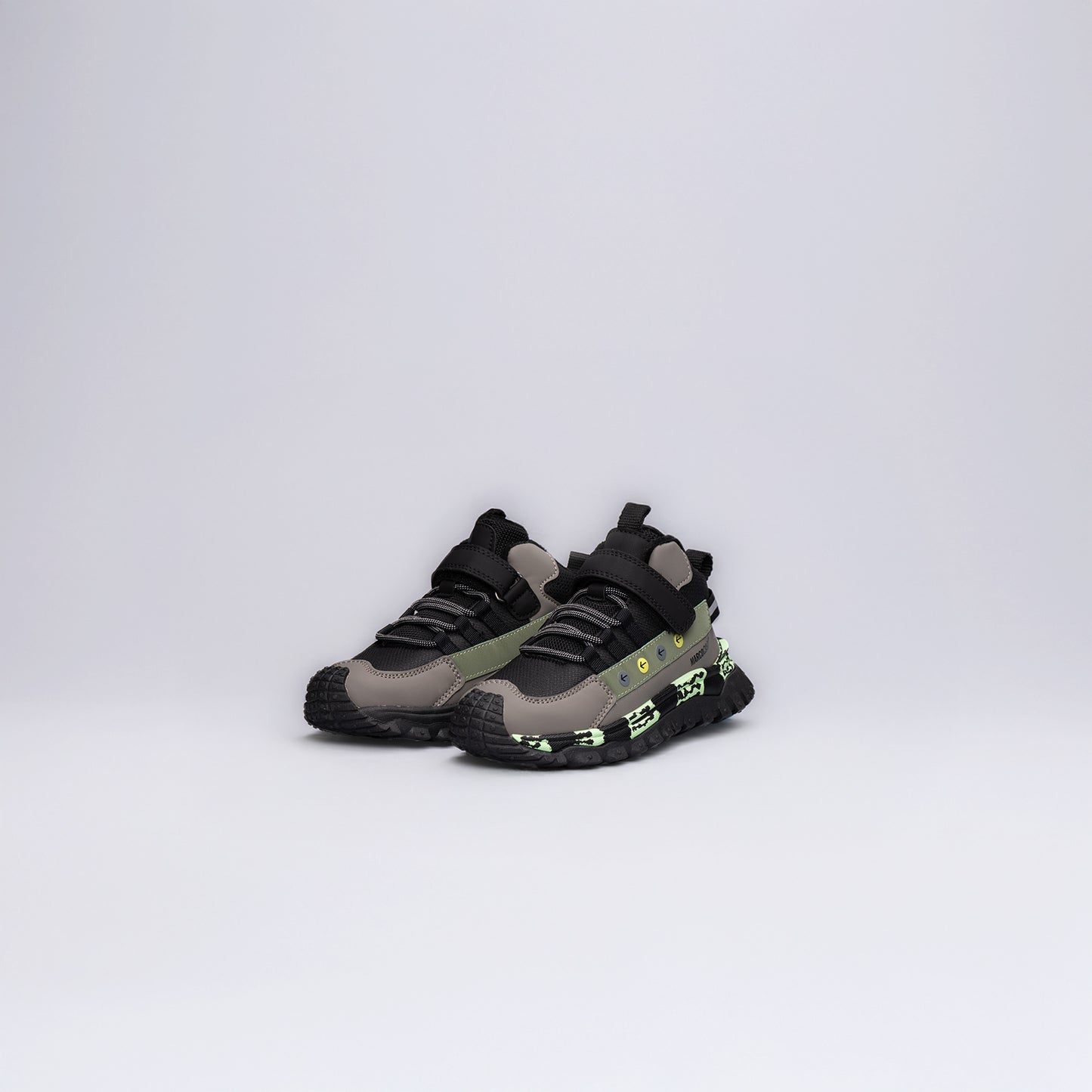 Çocuk Günlük Cırt Cırtlı Outdoor Spor Ayakkabı Okul Öncesi Siyah