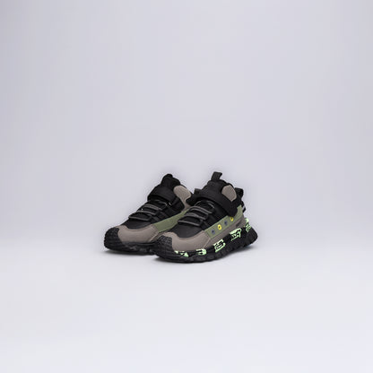 Çocuk Günlük Cırt Cırtlı Outdoor Spor Ayakkabı Okul Öncesi Siyah