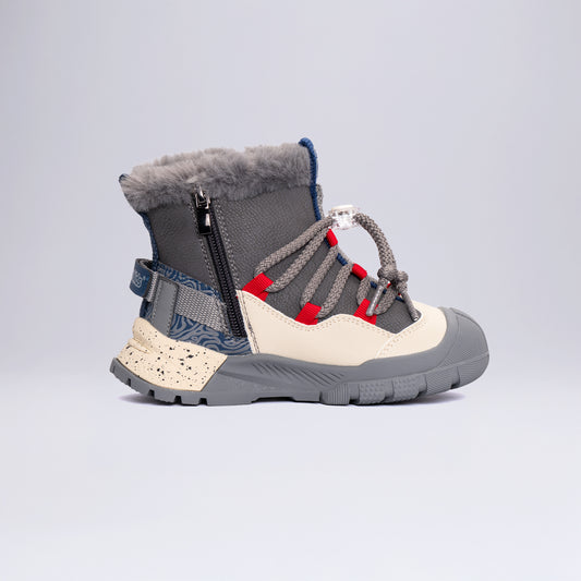 Çocuk Outdoor Tüylü Kışlık Bot Okul Öcesi Gri