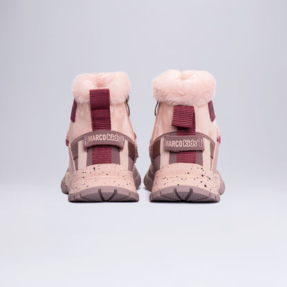 Çocuk Outdoor Tüylü Kışlık Bot Okul Öcesi Pembe