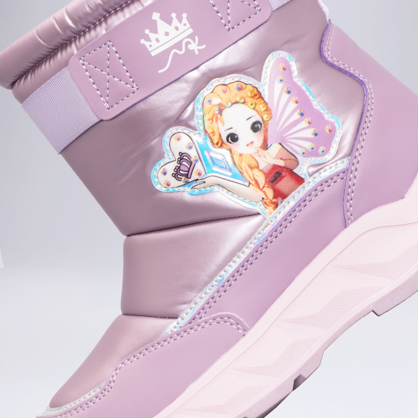 Kız Çocuk Peri Desenli Kışlık Bot Lila