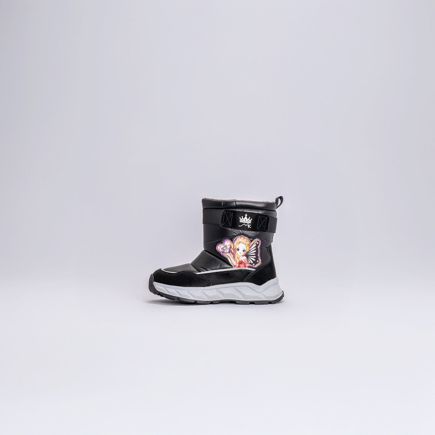 Kız Çocuk Peri Desenli Kışlık Bot Siyah
