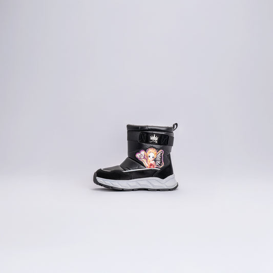 Kız Çocuk Peri Desenli Kışlık Bot Siyah