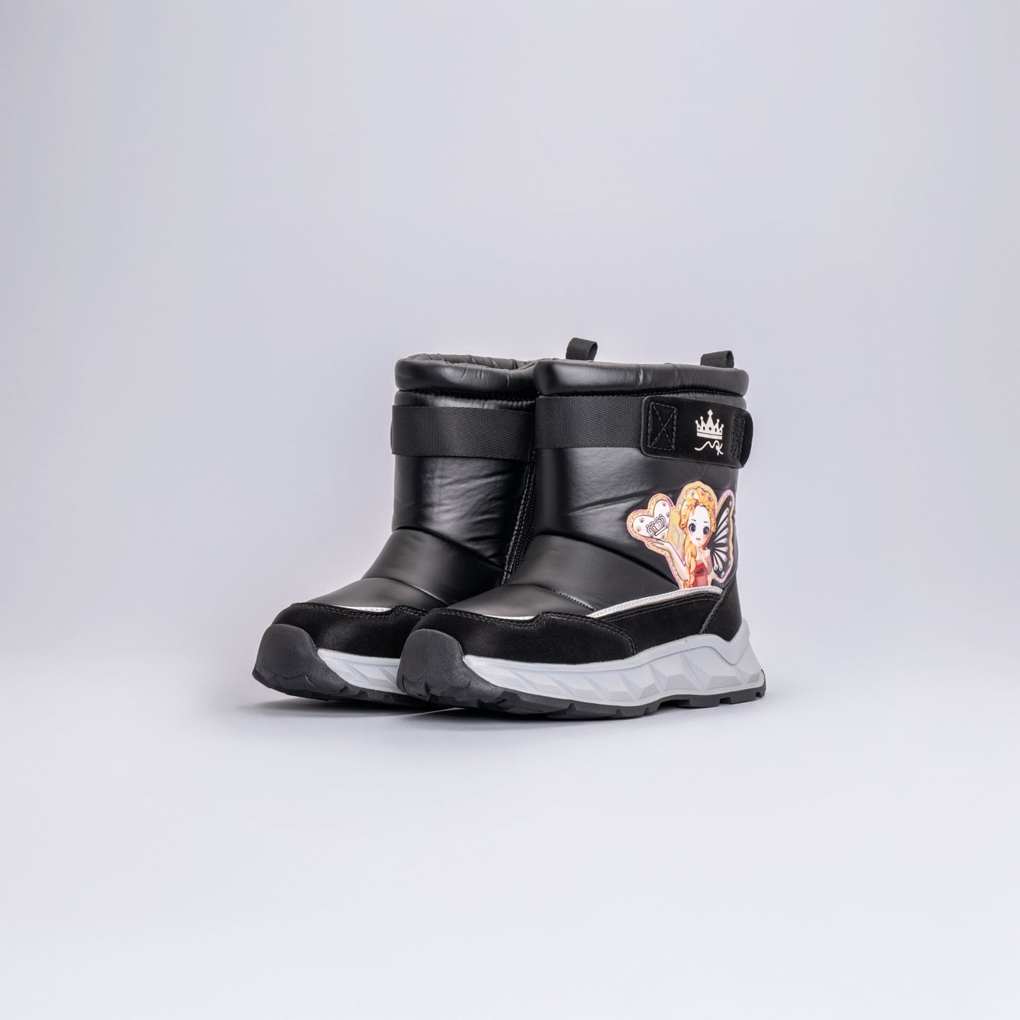 Kız Çocuk Peri Desenli Kışlık Bot Siyah