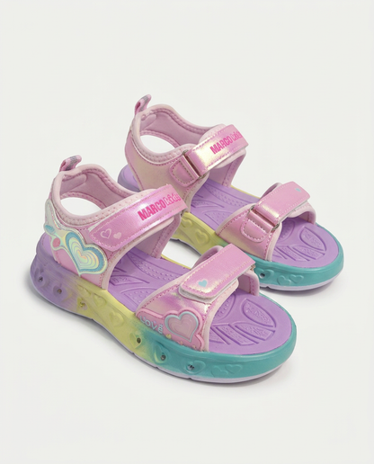 Marco Kids 26Y208 Filet Işıklı Sandalet PEMBE