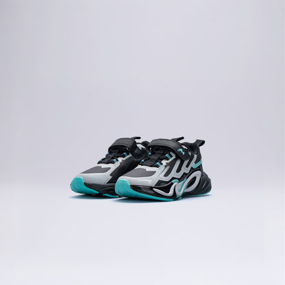 Turkuaz Detaylı Çocuk  Spor Ayakkabı Okul Öncesi Siyah