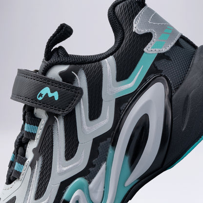 Turkuaz Detaylı Çocuk  Spor Ayakkabı Okul Öncesi Siyah