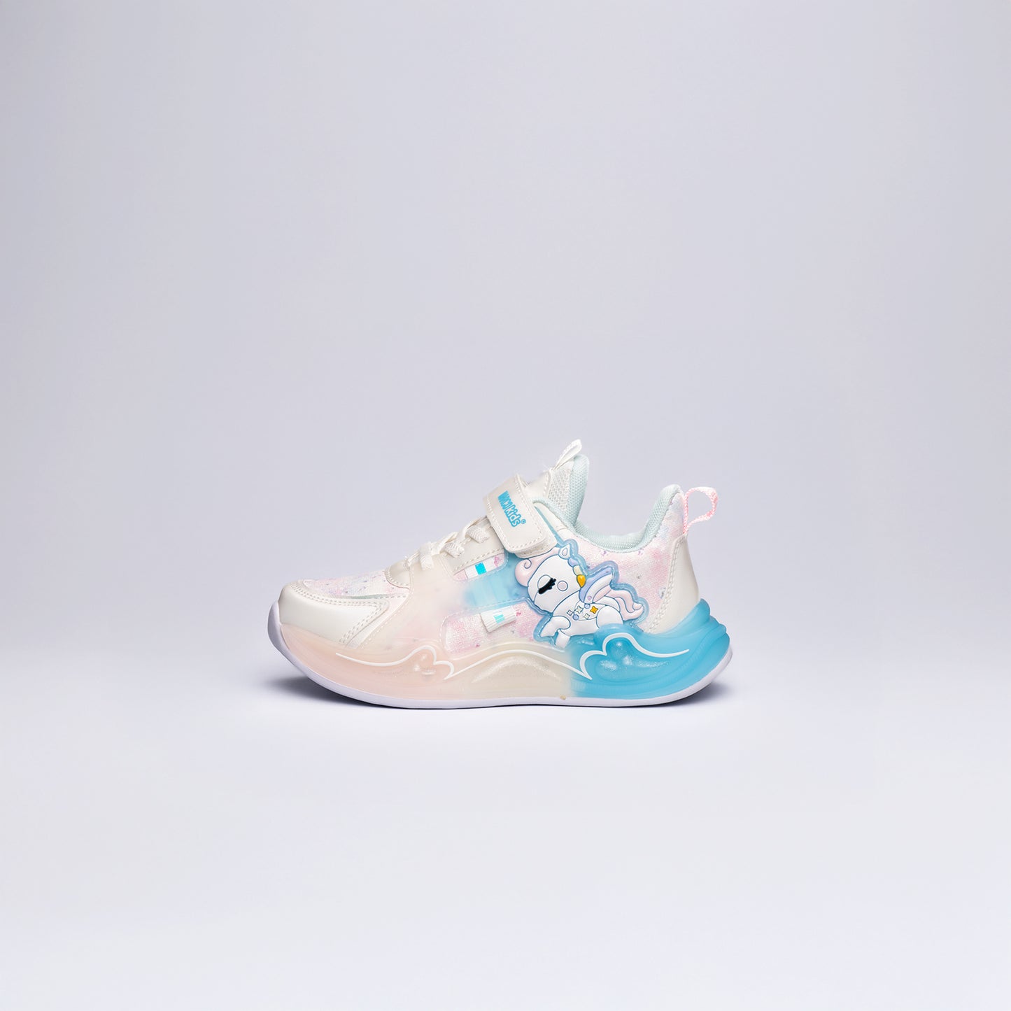 Unicorn Desenli Çocuk Spor Ayakkabı Okul Öncesi Mavi