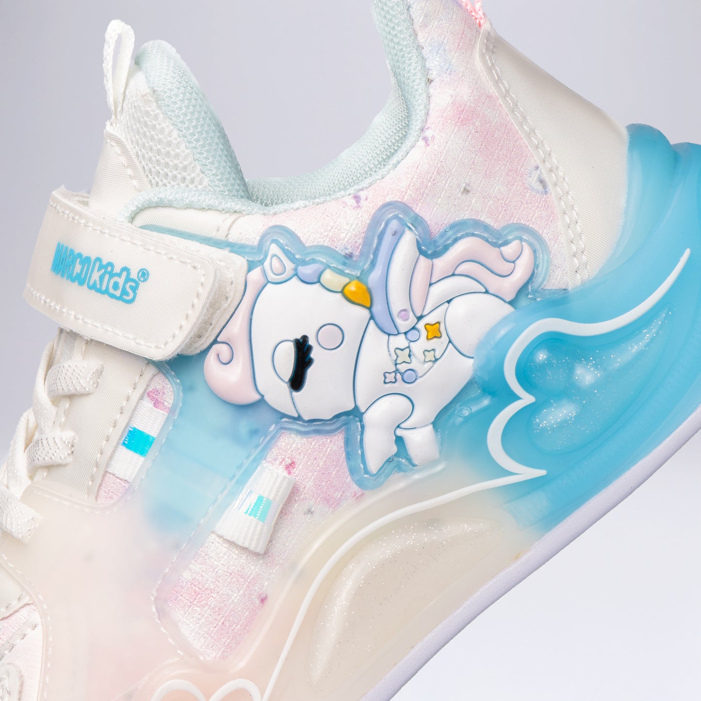 Unicorn Desenli Çocuk Spor Ayakkabı Okul Öncesi Mavi